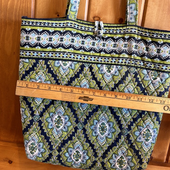 Fun Summer Vera bucket bag tote Green Navy Retired Cambridge - Picture 8 of 10